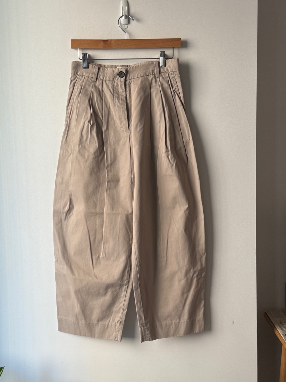 COS Beige-Tone Pleated Trousers